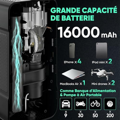 BY01 Tire Inflator Portable Air Compressor
