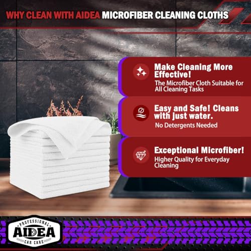 White Microfiber Cleaning Cloth 10PK (10 Count)