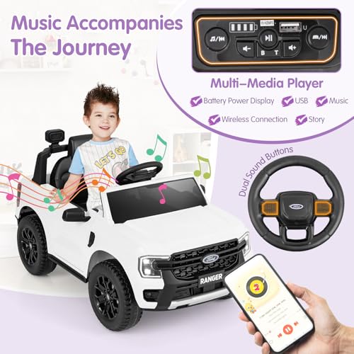 Ride On Car 12V Licensed Ford Ranger Electric Vehicle for Kids
