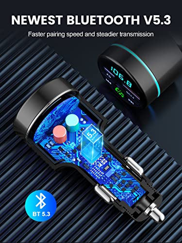 FM Transmitter for Car Bluetooth 5.3