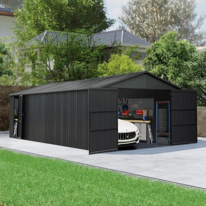 Domi 12'x15' Outdoor Metal Garage Shed