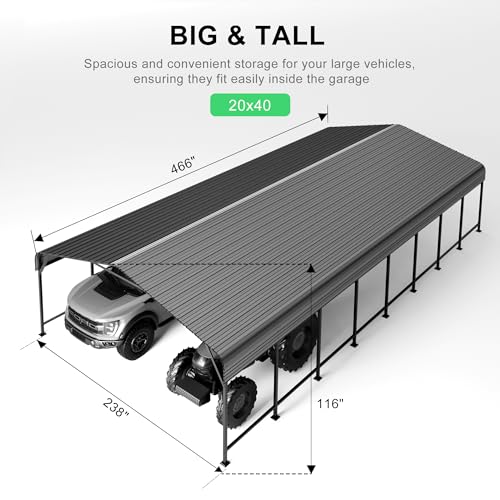 20x40 Heavy Duty Metal Carport