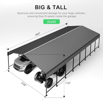 20x40 Heavy Duty Metal Carport