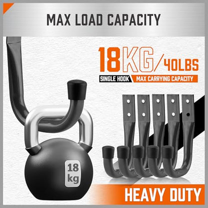 6 Pack Heavy Duty Metal Wall Hooks