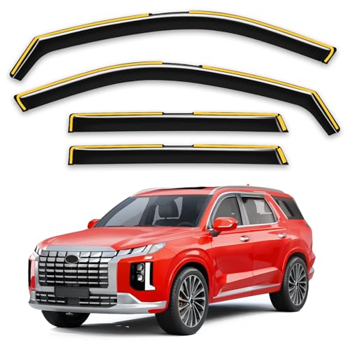 in Channel Window Visors Rain Guard for Hyundai Palisade 2020 (4 Count)