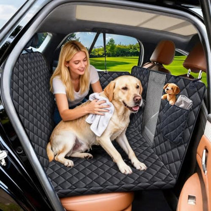 Dog Car Seat Cover for Pets Back Seat Extender Support 420lbs