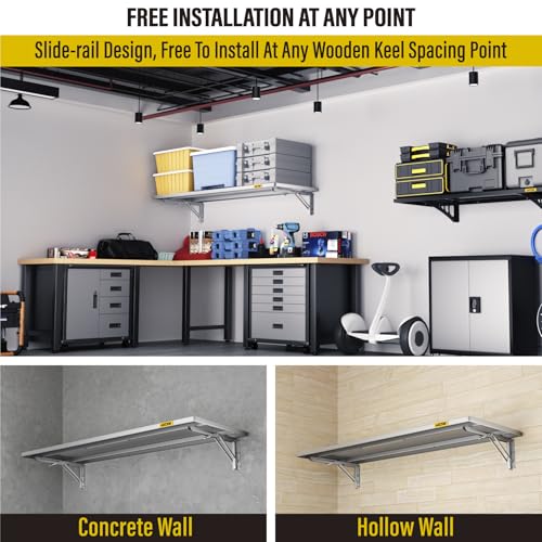 1.3x4ft Adjustable Rail Type Folding Storage Rack Shelf