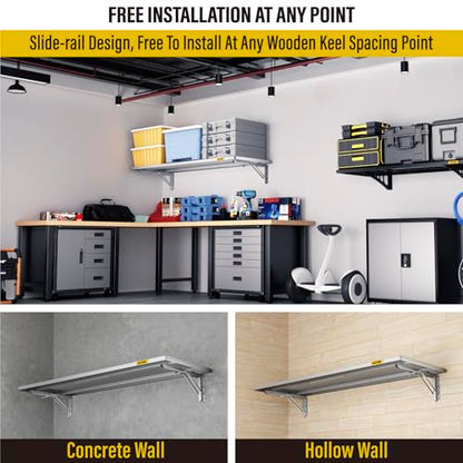 1.3x4ft Adjustable Rail Type Folding Storage Rack Shelf