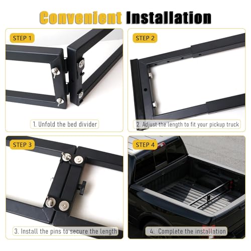 Universal Truck Bed Divider Compatible with 2015