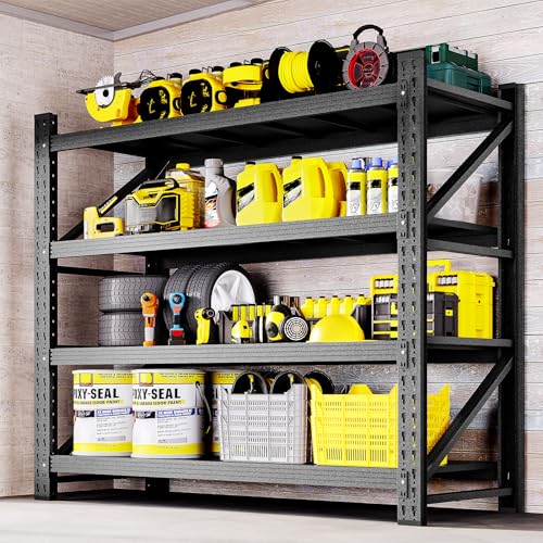 48" W Storage Shelves 3000lbs Garage Metal Shelving Heavy Duty Garage Shelves Adjustable Storage Shelves for Industrial