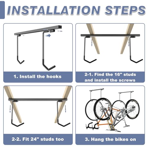 Ceiling Mounted Bike Rack for Garage