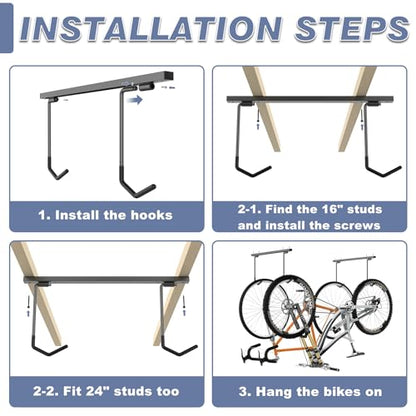 Ceiling Mounted Bike Rack for Garage