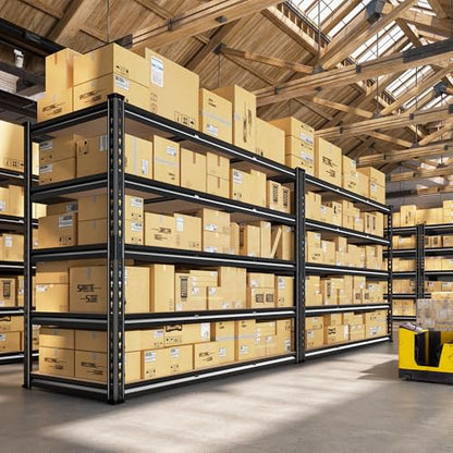 48" W Garage Shelving 3080LBS Storage Shelves 5 Tier Industrial Shelving Adjustable Metal Storage Shelves for Garage