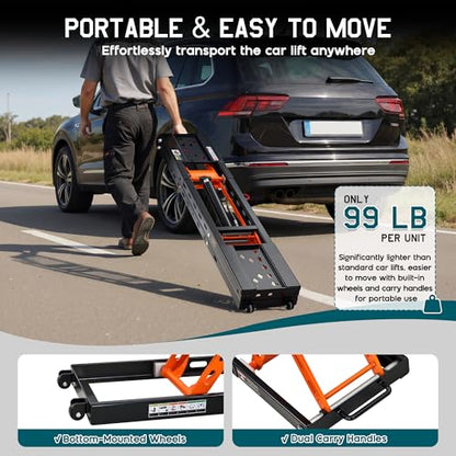 7000 lb Portable Car Lift for Home Garage