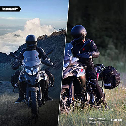 Motorcycle Saddlebag Waterproof Motor Luggage Pack Quick Release Motorbike Side Bag 20L Fits Most Adventure and Sports Bike Motorcycle Racks
