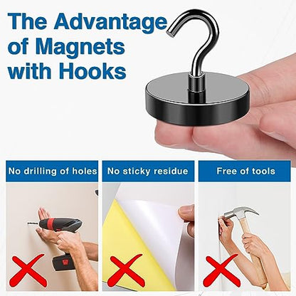 Magnetic Hooks Heavy Duty (6 Count)