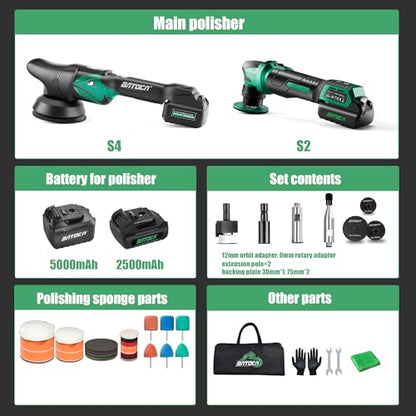 Cordless Car Polisher Pro Combo Kit