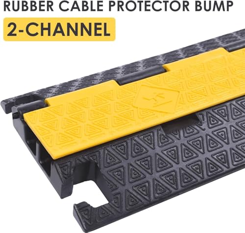 4 Pack Rubber Cable Protector Ramp 2 (4 Count)