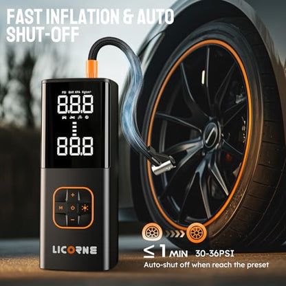 Tire Inflator 5x 180 PSI cordless inflator with digital pressure (12 Count)