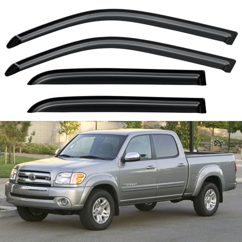 Window Visors Rain Guards for 2004 2005 2006 Toyota Tundra Double Cab
