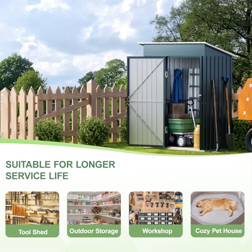 Vertical Outdoor Steel Storage Shed