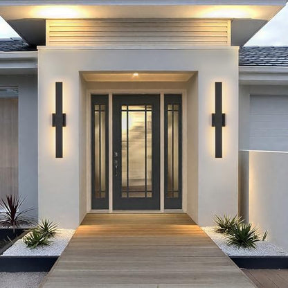 Modern Outdoor Wall Light 3CCT Dimmable LED Outdoor Sconce Lights with Remote Control