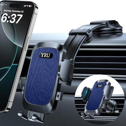2026 Ultimate Car Phone Holder Mount [Bendable & Adjustable Aluminum Arm] Cell Phone Holder for Car Dashboard Windshield Phone Stand for iPhone 17 16 15 14 Pro Max Samsung Pickup Truck
