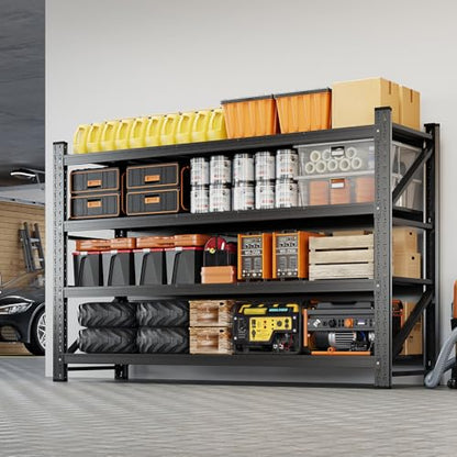 75" W Metal Garage Storage Shelves (4 Count)