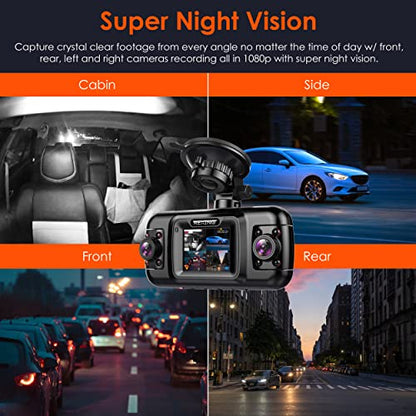 USA R4 4 Channel Dash Cam W
