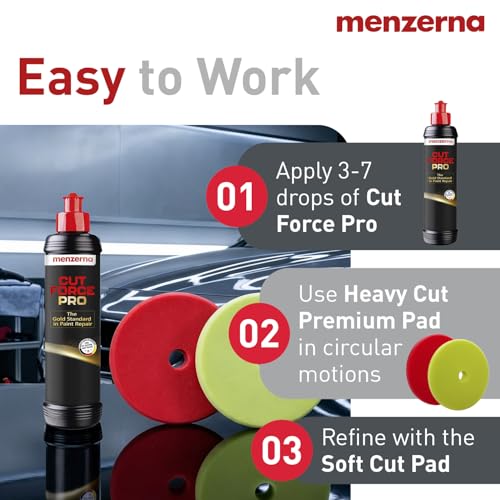 Cut Force Pro Car Polish 8 oz I Premium Polish with Heavy Cut and high Gloss Finish I Buffing & Polishing Compound for Car Maintenance I for Scratches & Sanding Marks I Car Body Repair (8 Ounce)