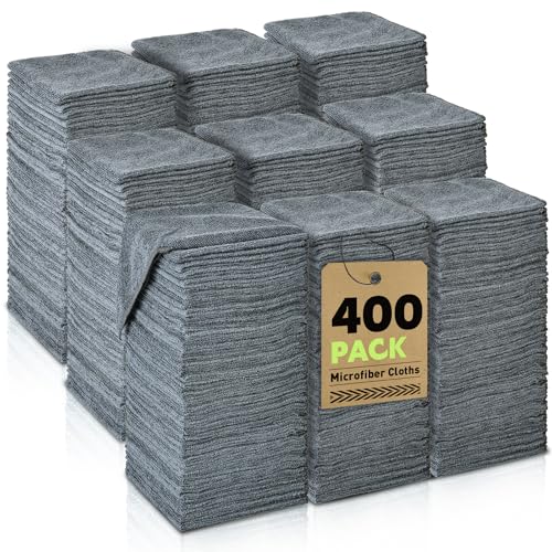 Microfiber Cleaning Cloths Bulk (400 Count)