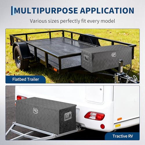 Truck Bed Tool Box Aluminum with Lock and Keys