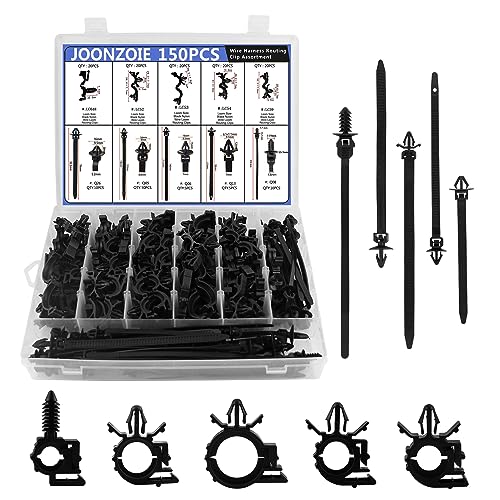 150pcs Wire Loom Clips Car Automotive Harness Routing Clips Assortment Kits (150 Count)
