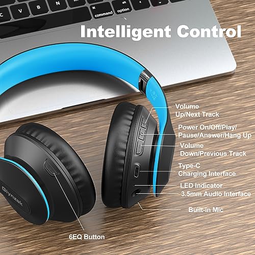 Wireless Bluetooth Headphones Over Ear V6.0 HiFi Stereo with Mic