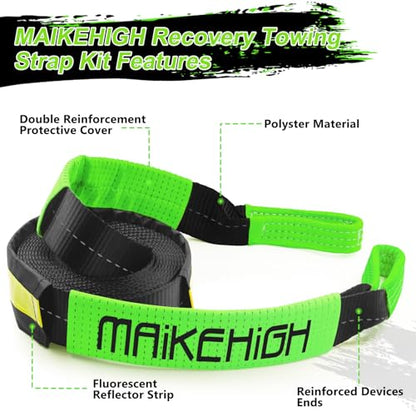Tow Strap Heavy Duty with Hooks (2 Count)