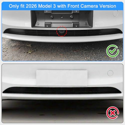 Grille Mesh Inserts for 2026 Tesla Model 3 with Front Camera Version