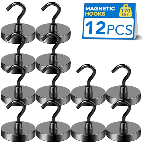 Magnetic Hooks Heavy Duty (12 Count)