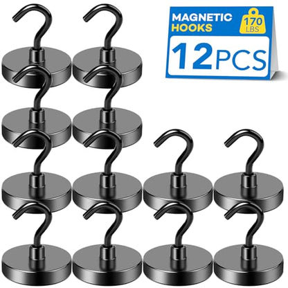Magnetic Hooks Heavy Duty (12 Count)