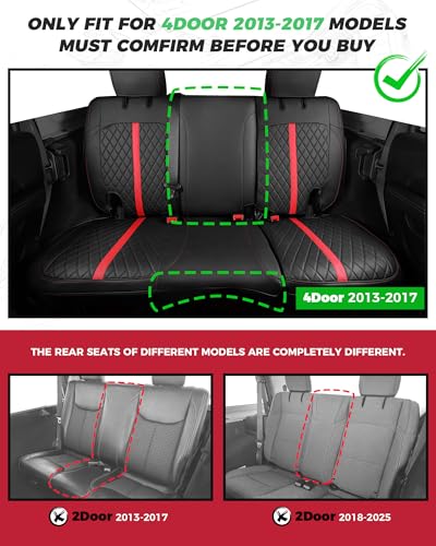 for Jeep Wrangler Leather Custom Car Seat Covers Full Set 4 Door