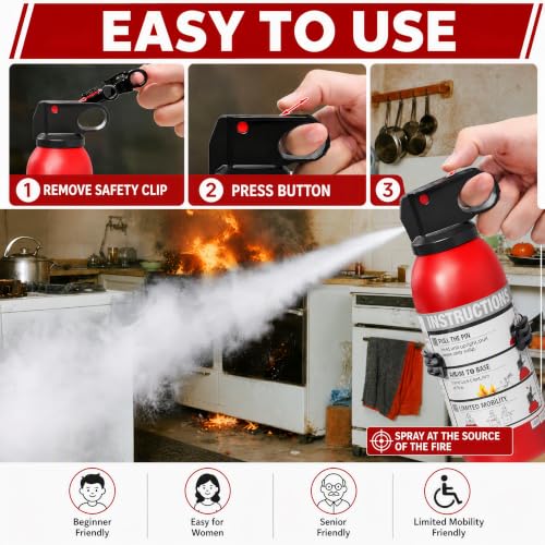 Small Fire Extinguisher for Home & Car (2 Count)