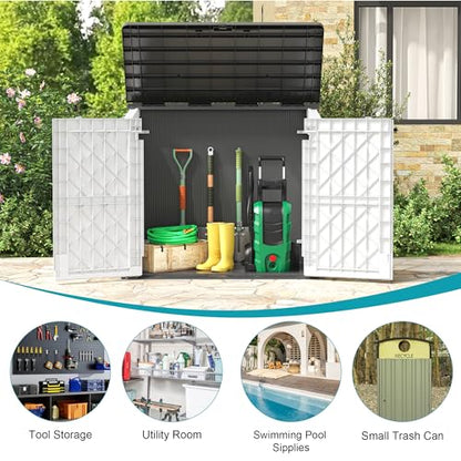 Outdoor Storage Cabinet 36 Cu Ft with Lockable Doors