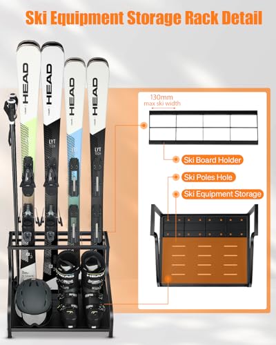 Ski Storage Rack for Garage