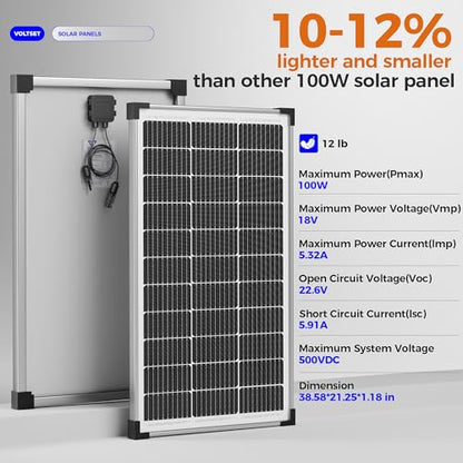 200W 12V Solar Panel 9BB Cell Monocrystalline