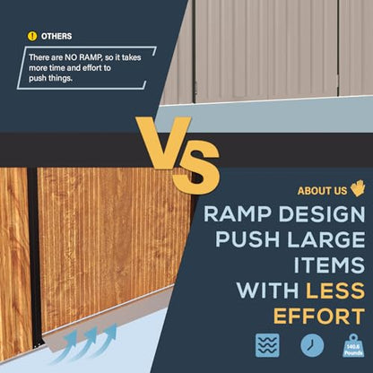 6x8 FT Galvanized Steel Outdoor Storage Shed