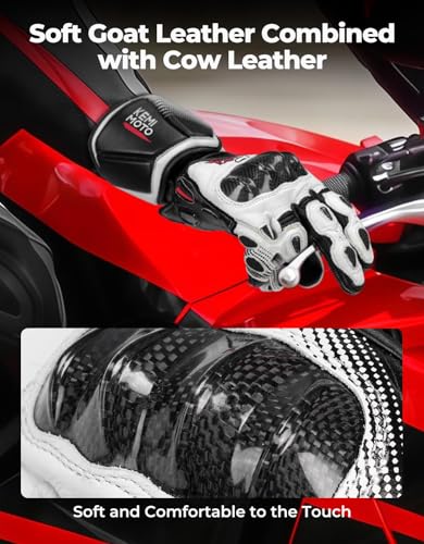 Leather Motorcycle Gloves for Men and Women