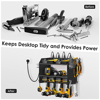 Wall Mount Modular Tool Charging Organizer