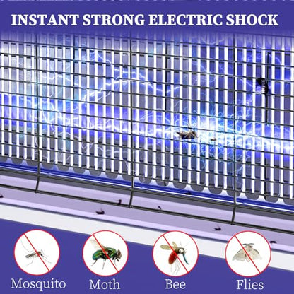 Electric Bug Zapper 3200V Mosquito Zapper Killer Indoor Insect Killer with Hanging Chain Mosquito Trap with Removable Collection Tray USB Electric Bug Zapper Outdoor for Home Office
