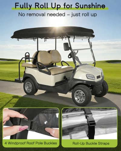 Golf Cart Enclosure 4 Passenger for Club Car Tempo Onward 88" Roof