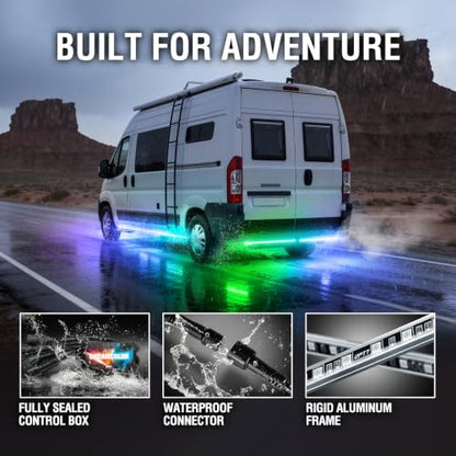 Aura DreamColor Underglow Chasing Lights for RV with APP & Remote (6 Count)