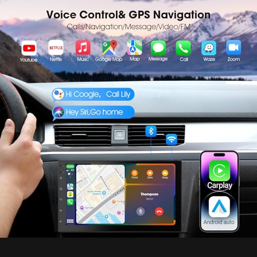 2 Din Car Radio with Wireless CarPlay & Android Auto